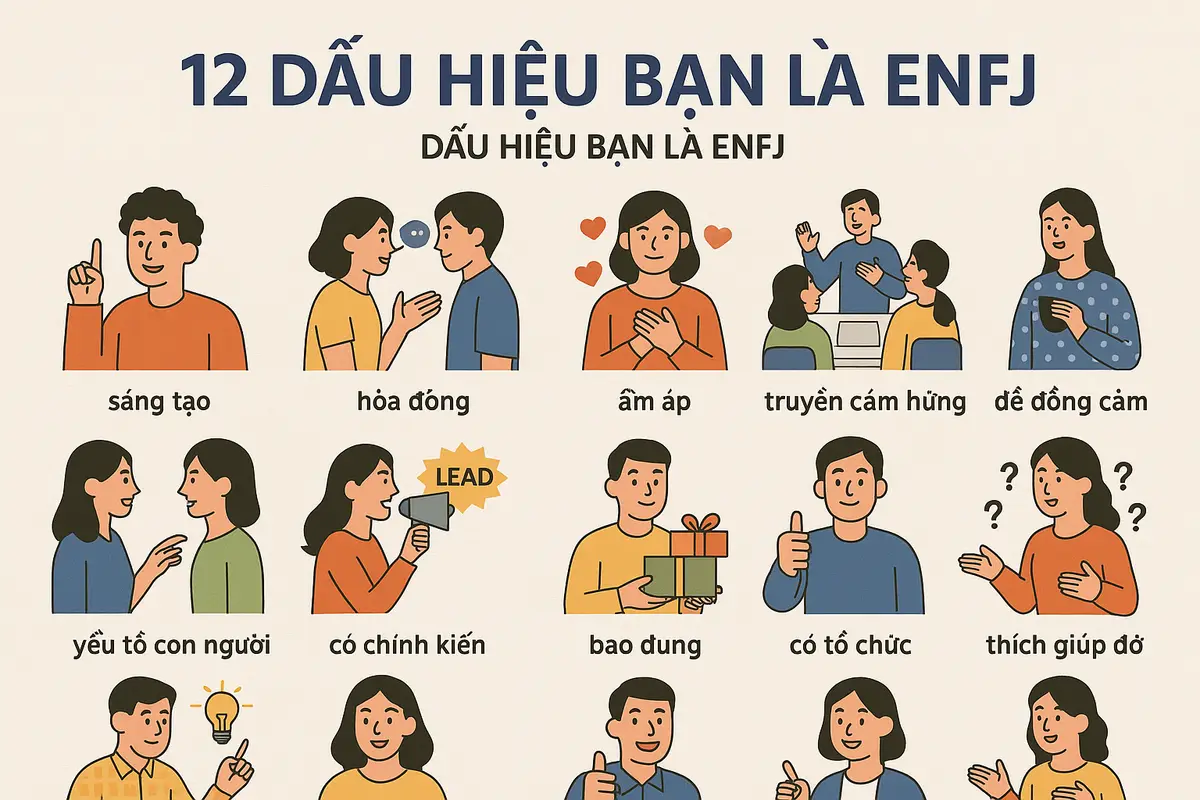 12 dấu hiệu bạn là ENFJ dễ nhận biết nhất là gì?