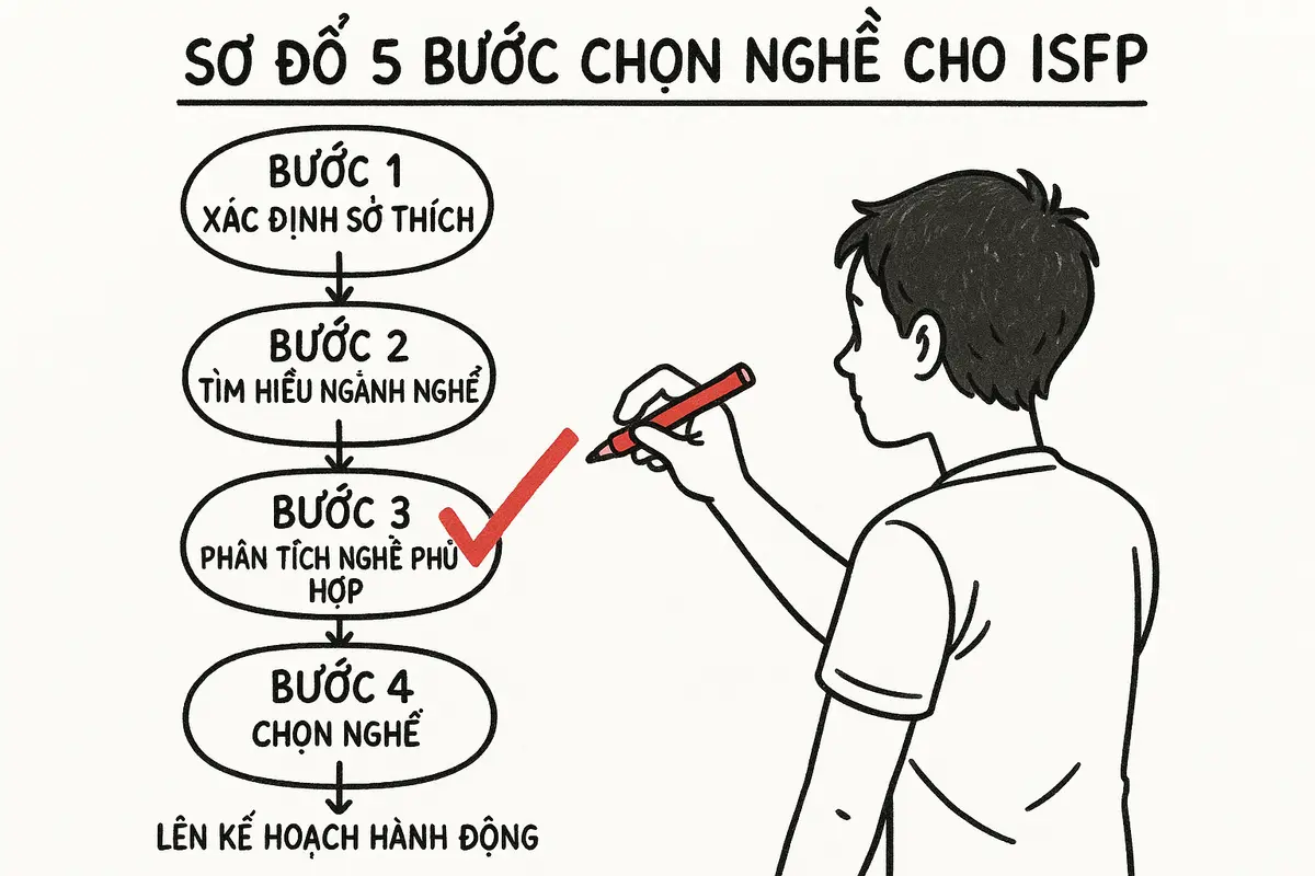 Quy trình 5 bước chọn nghề cho ISFP
