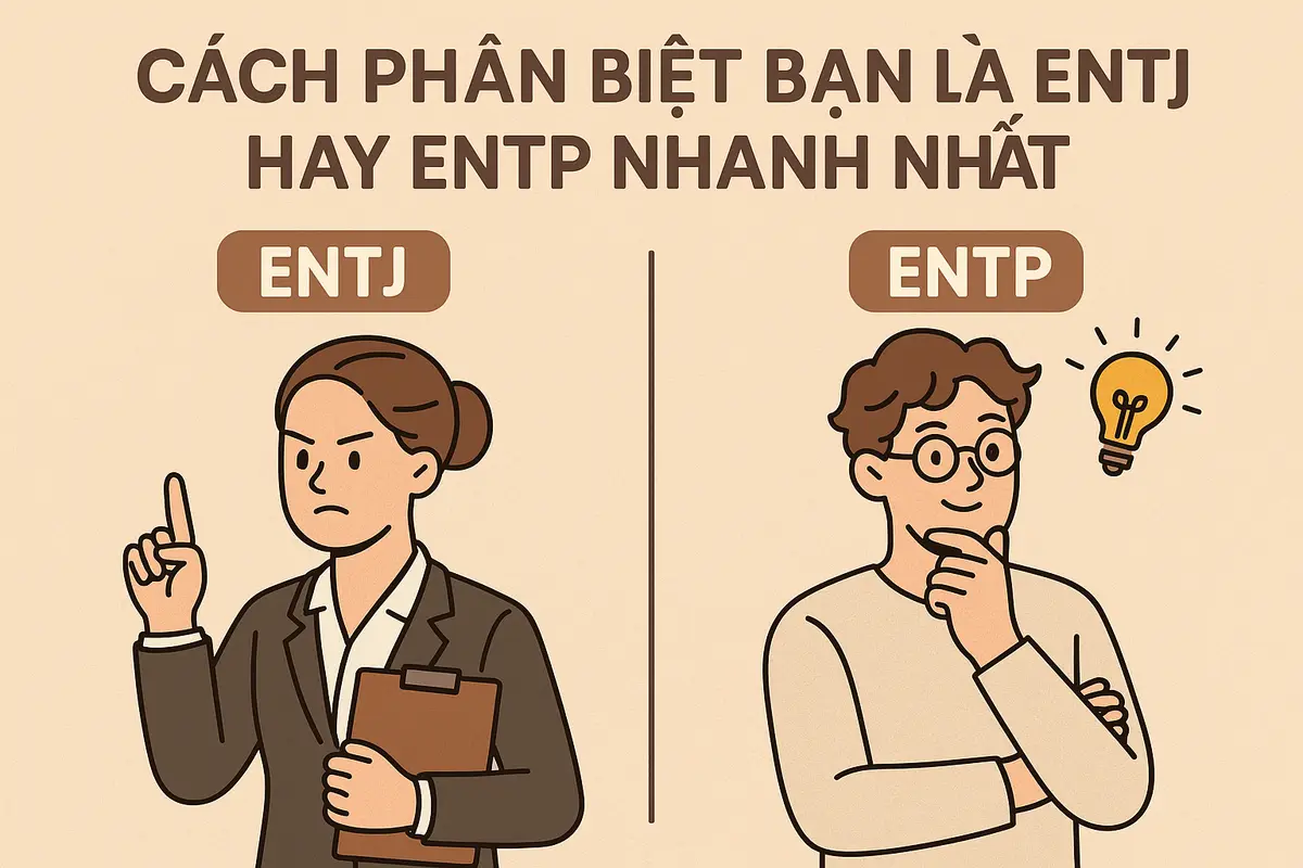 Cách phân biệt bạn là ENTJ hay ENTP nhanh nhất