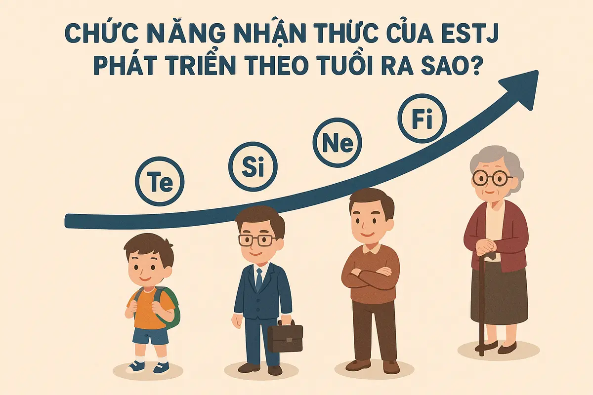 Chức năng nhận thức của ESTJ phát triển theo tuổi ra sao?