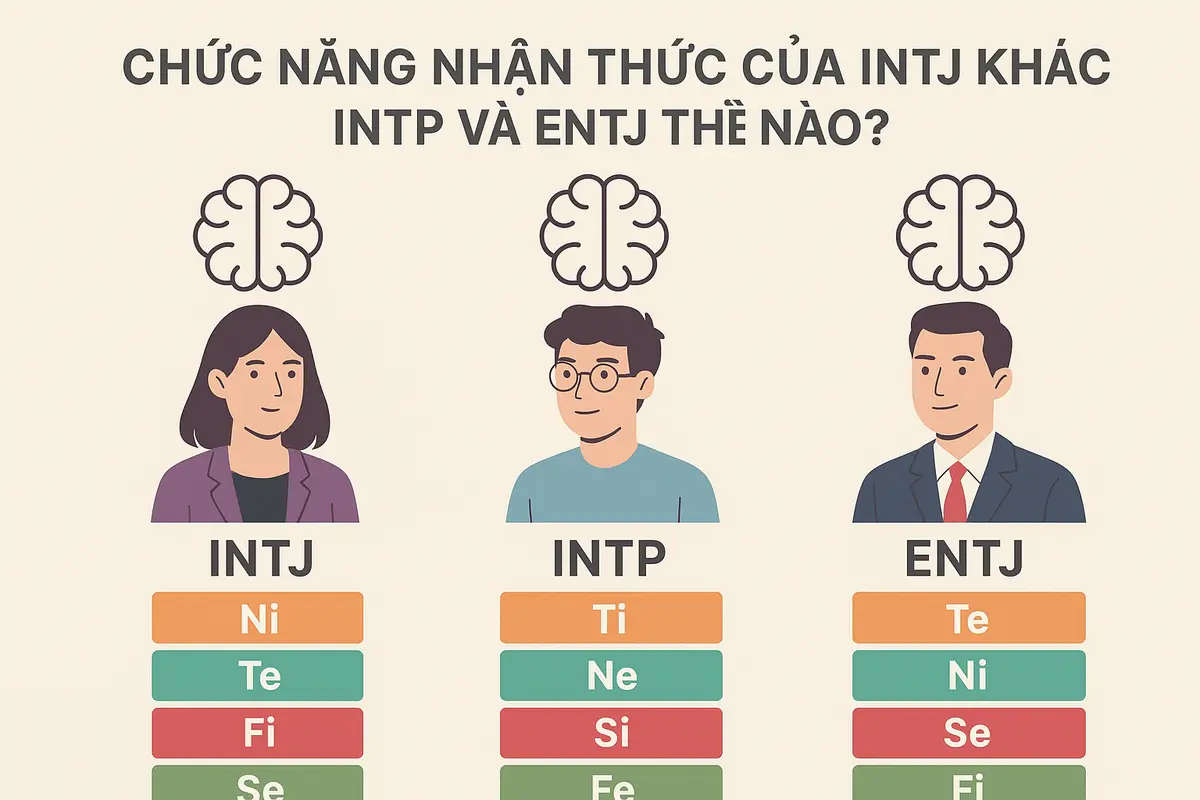 Chức năng nhận thức của INTJ khác INTP và ENTJ thế nào?