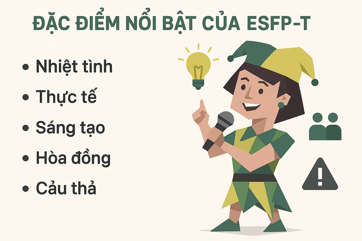 Đặc điểm nổi bật của ESFP-T gồm những gì?