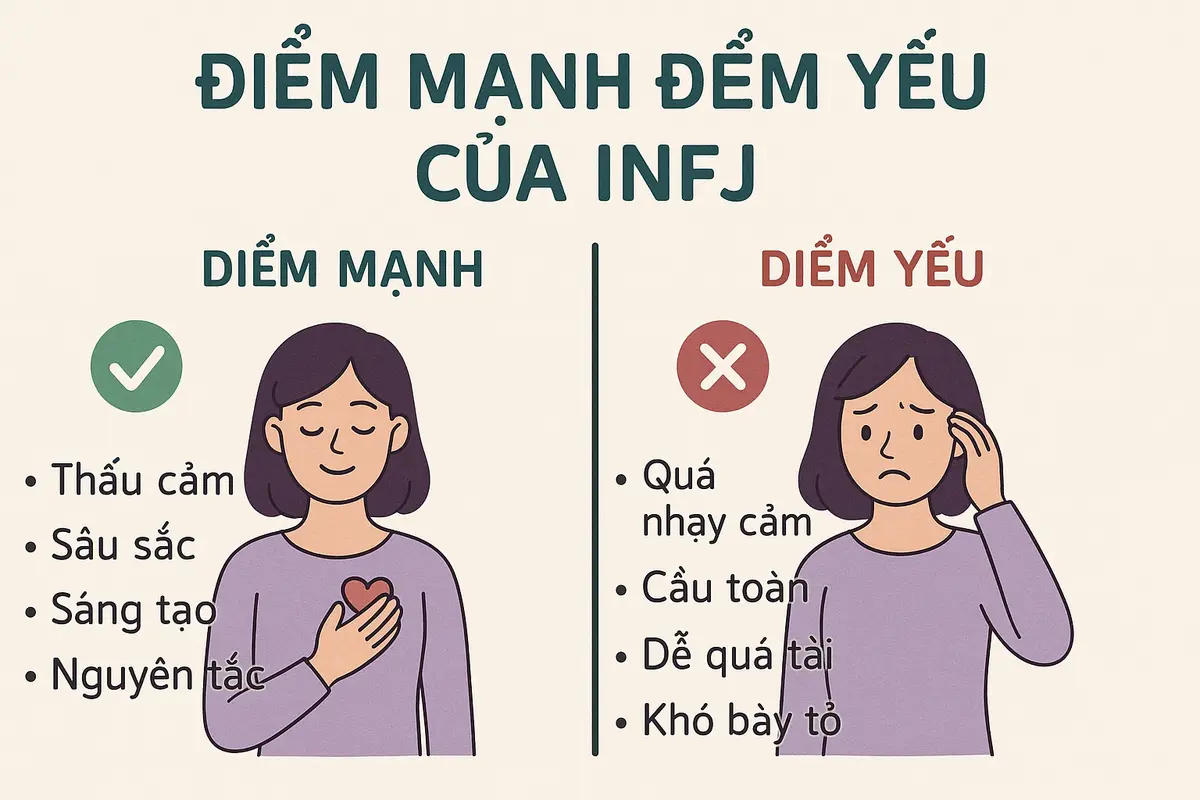 Điểm mạnh điểm yếu của infj là gì?