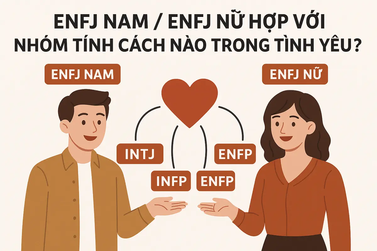 ENFJ nam / ENFJ nữ hợp với nhóm tính cách nào trong tình yêu?