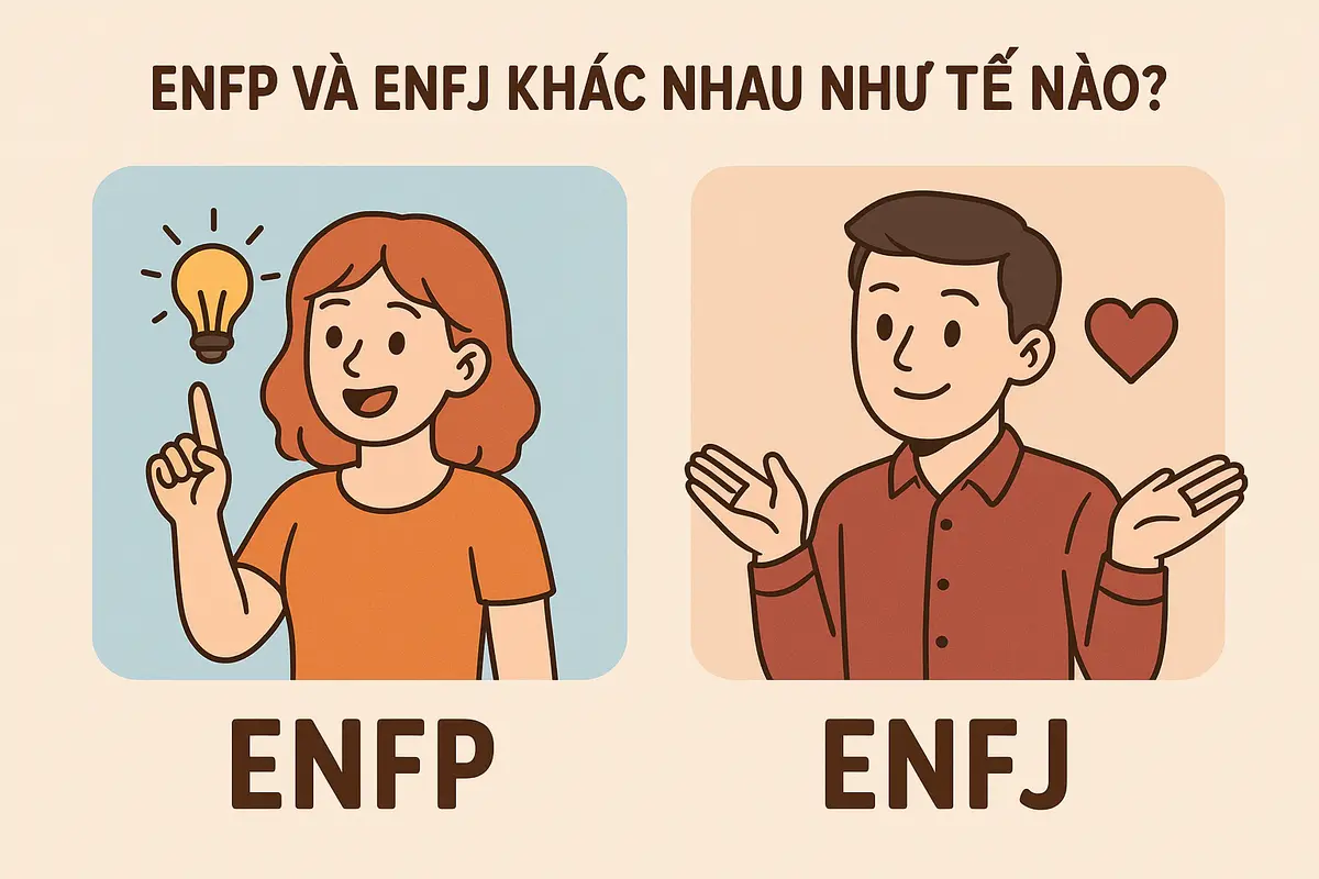 enfp và enfj khác nhau như thế nào?