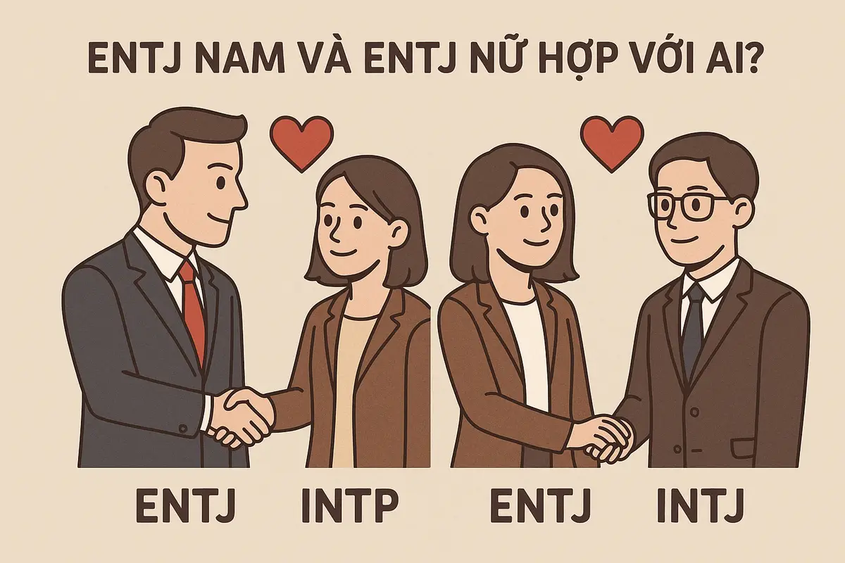 ENTJ nam và ENTJ nữ hợp với ai?