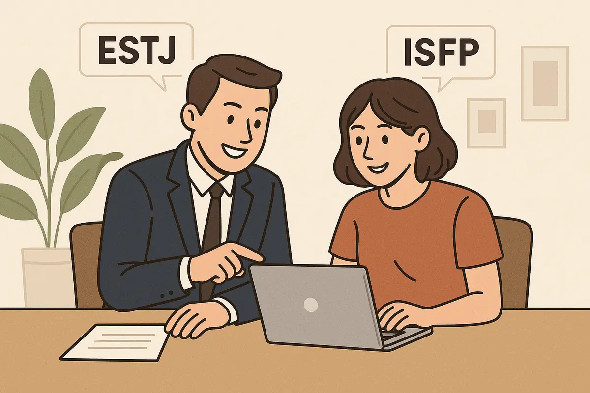 ESTJ và ISFP hợp tác trong công việc và tình bạn thế nào?