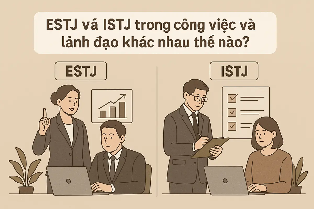 ESTJ và ISTJ trong công việc và lãnh đạo khác nhau thế nào?