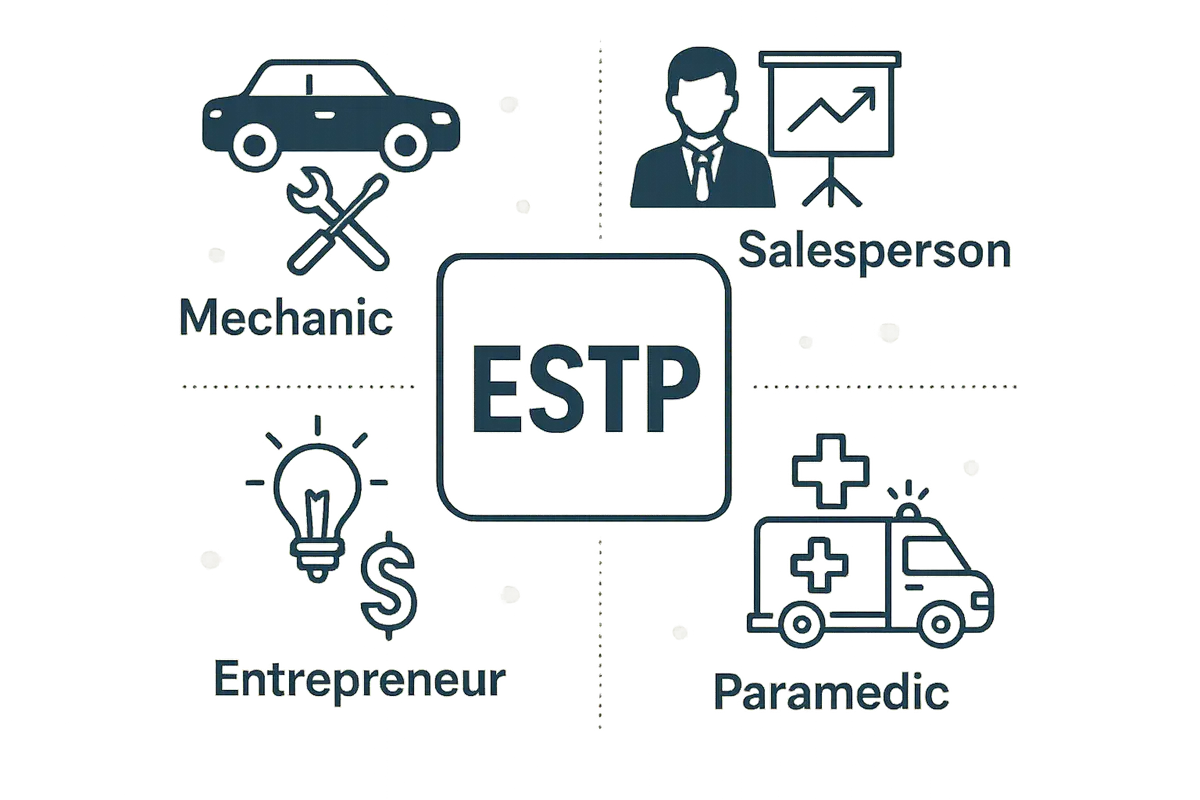 Sơ đồ ESTP nên làm nghề gì – các nhóm nghề phù hợp cho người ESTP