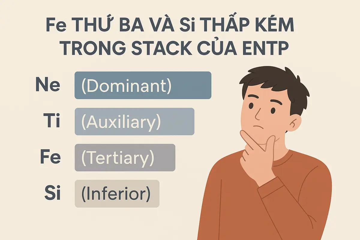 Fe thứ ba và Si thấp kém trong stack của ENTP là gì?