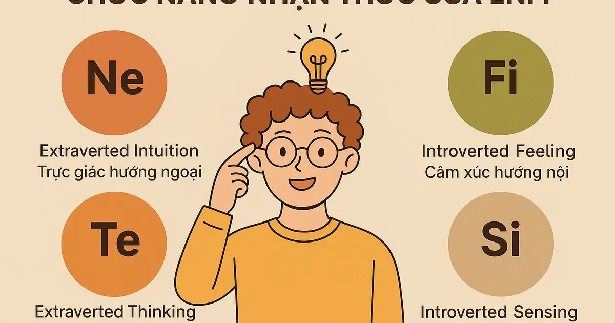 Chức năng nhận thức của ENFP: Ne, Fi, Te, Si và cách vận hành