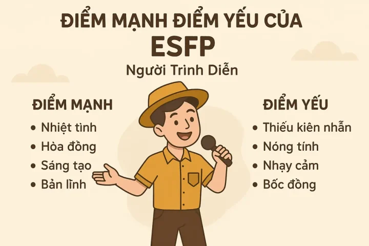 Điểm mạnh điểm yếu của esfp: Người Trình Diễn