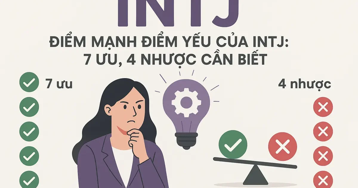 Điểm mạnh điểm yếu của INTJ: 7 ưu, 4 nhược cần biết