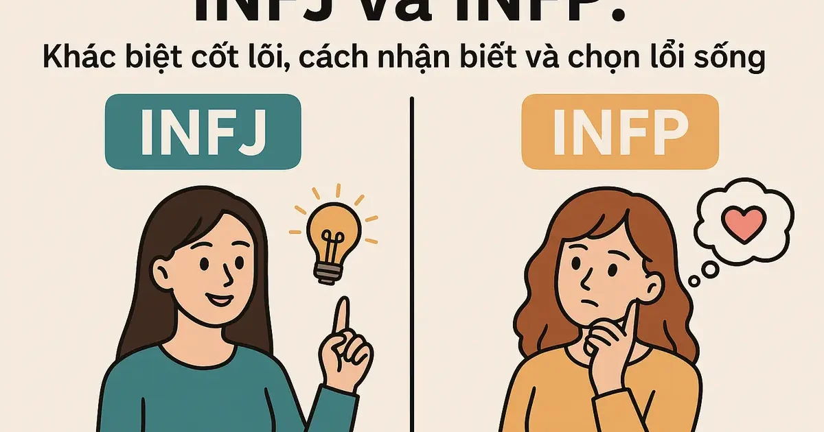 INFJ và INFP: Khác biệt cốt lõi, cách nhận biết và chọn lối sống