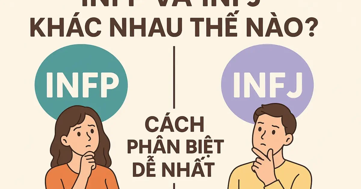 infp và infj khác nhau thế nào? Cách phân biệt dễ nhất