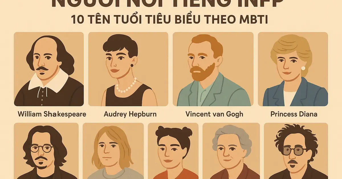 Người nổi tiếng INFP: 10 tên tuổi tiêu biểu theo MBTI