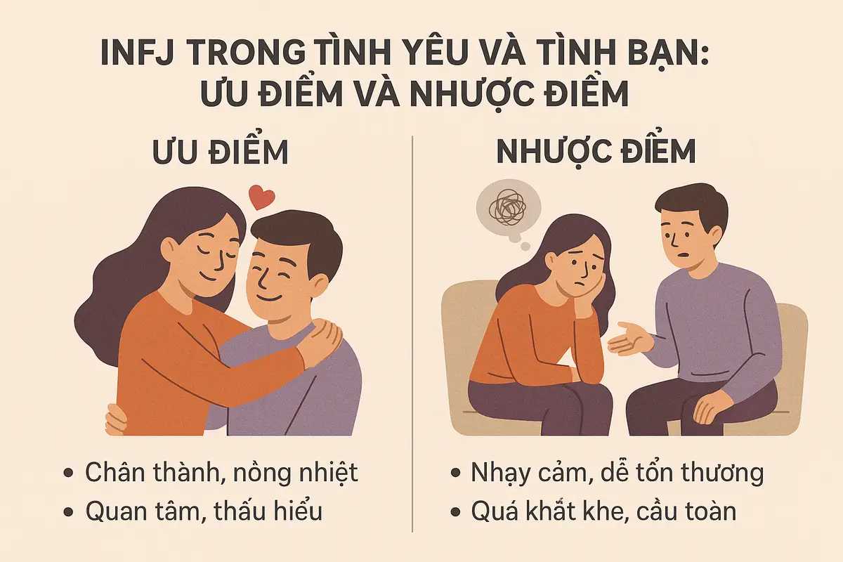 INFJ trong tình yêu và tình bạn: ưu điểm và nhược điểm