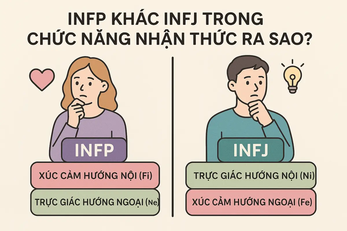INFP khác INFJ trong chức năng nhận thức ra sao?