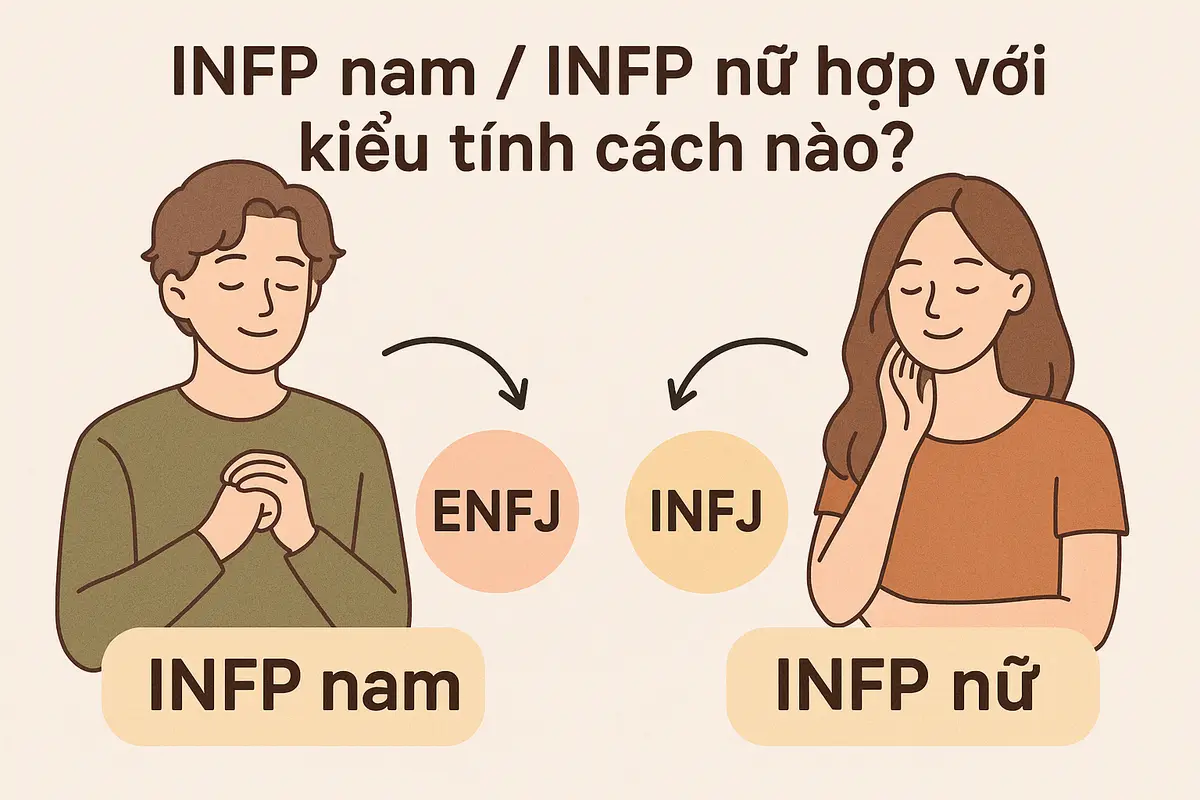 INFP nam / INFP nữ hợp với kiểu tính cách nào?
