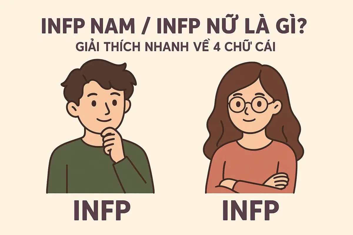 INFP nam / INFP nữ là gì? Giải thích nhanh về 4 chữ cái