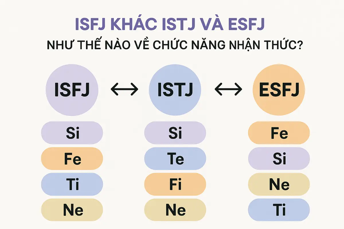 ISFJ khác ISTJ và ESFJ như thế nào về chức năng nhận thức?