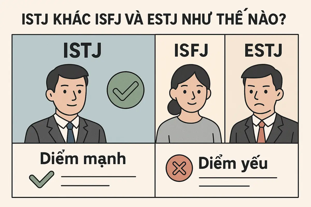 ISTJ khác ISFJ và ESTJ như thế nào?