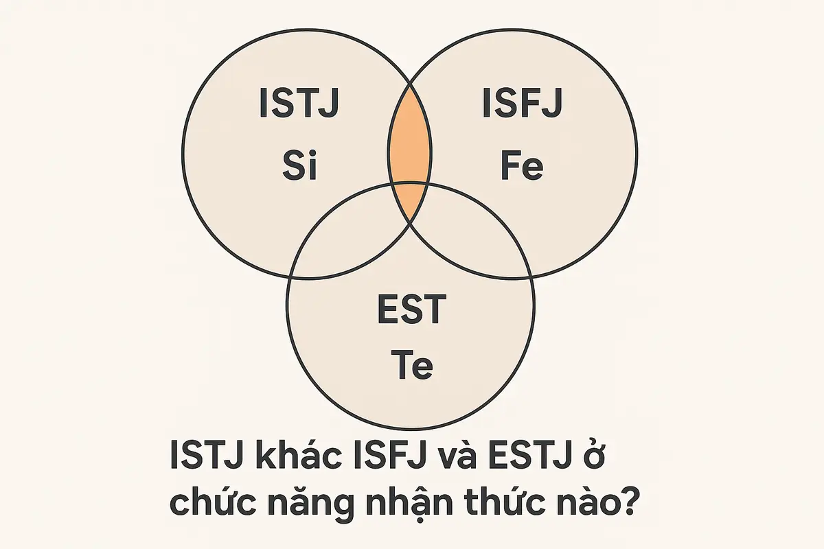 ISTJ khác ISFJ và ESTJ ở chức năng nhận thức nào?