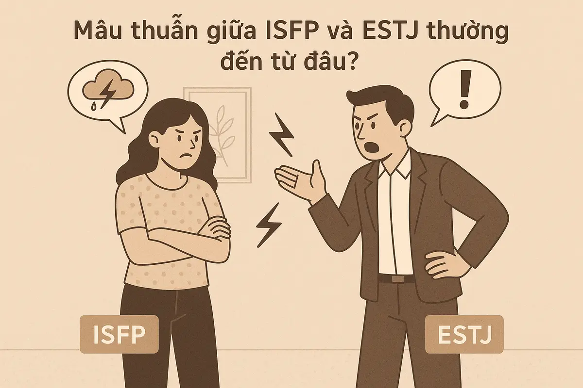 Mâu thuẫn giữa ISFP và ESTJ thường đến từ đâu?