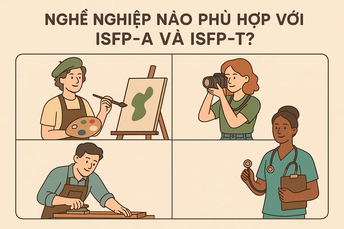 Nghề nghiệp nào phù hợp với ISFP-A và ISFP-T?