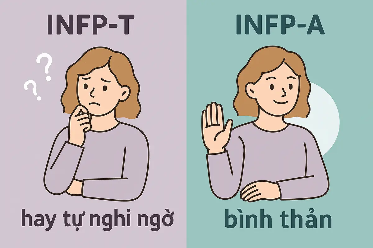 Vì sao INFP-T hay tự nghi ngờ còn INFP-A lại bình thản?